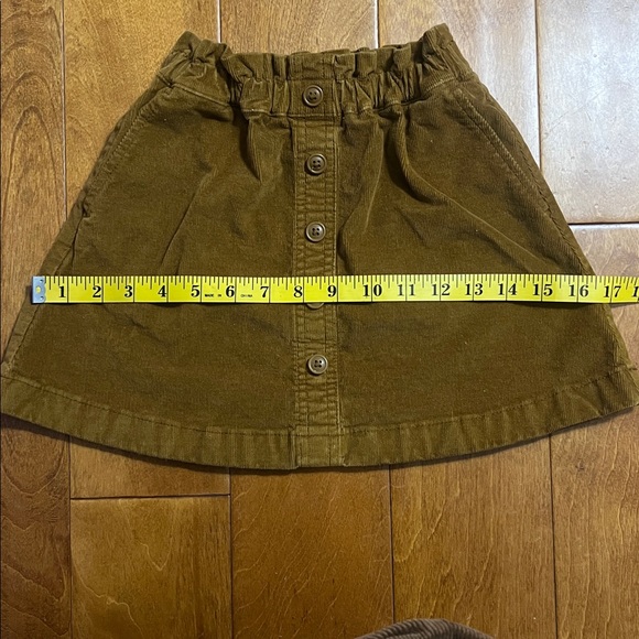 Crewcuts Tan A-Line Corduroy Skirt Size 4-5 Buttons Boho Classic Preppy Country - Picture 5 of 10